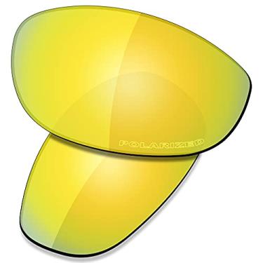 Imagem de SAUCER Lentes de reposição premium para óculos de sol Oakley Monster Dog High Defense - ouro 24K polarizado