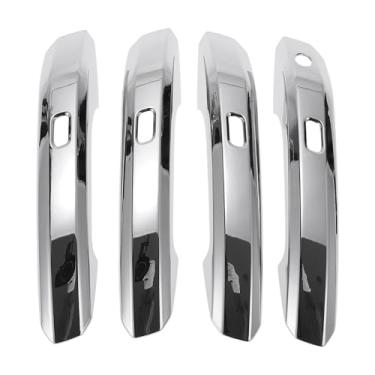 Imagem de Motoforti Guarnição da tampa da maçaneta da porta do carro, tampa do puxador da porta lateral, para Audi A4L 2017-2021, ABS prateado 1 conjunto