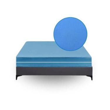 Imagem de Capa De Colchão Casal Queen Malha Gel com ziper cor lisa - Genérica, A