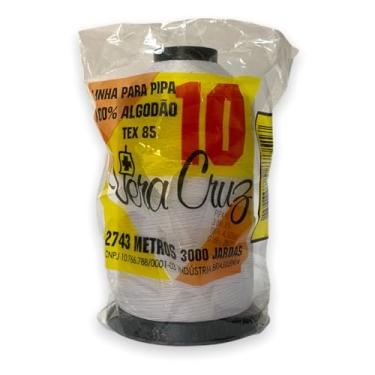Imagem de Linha Para Pipas CCfios Vera Cruz Fio 10 de 3000 Jardas 100% Algodão Tex 85 (Branco)