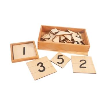 Imagem de Garende Cartões numéricos de madeira Placa de geometria Puzzle Brain Teaser Taser Educacional Número Conselho de Segmentação para crianças favoritas