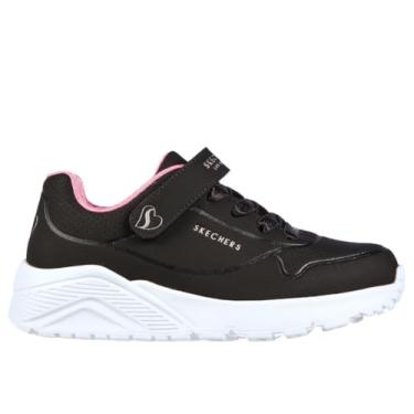 Imagem de Skechers Tênis feminino Street Uno Lite, Preto/ouro rosa, 11 Little Kid