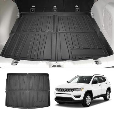 Imagem de Forro de carga para Jeep Compass 2017-2025 Tapete de porta-malas para acessórios de bússola Tapete de carga TPE resistente antiderrapante