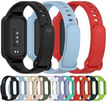 Imagem de Cinta de silicone para Xiaomi Band 9 active, cinta ativa, acessórios para smartwatch (White)