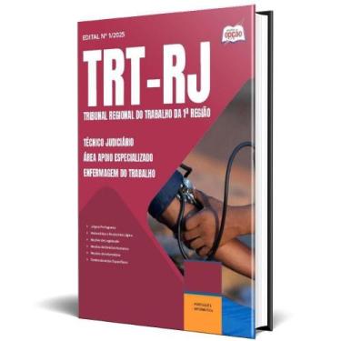 Imagem de Apostila Trt Rj 2025 Técnico Judiciário Área Apoio - Apostilas Opção