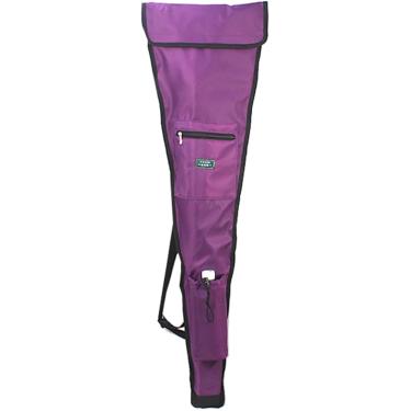Imagem de Bolsa de espada de esgrima dobrável portátil, tecido de nylon impermeável, bolsa de ombro de eslinga espessada para sabre de folha e espada, bolsa de armazenamento de esgrima, roxa