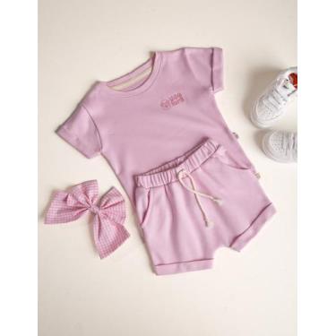 Imagem de Conjunto Infantil Bebê Meninas Elegante Iogurte - UseForB, GG