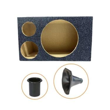 Imagem de Kit Caixa Madeira Trio 1x12 Compact + Duto + Corneta - ANDIRA CAIXAS