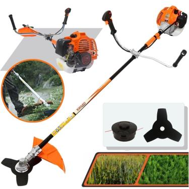 Imagem de Roçadera Profissional P/ Sitio & Chacara Vulcan Vr520h Super Forte 2.5hp 52cc Apara Grama Corta Mato Capim Braquiaria