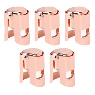 Imagem de Champagne Bottle Stopper Selador de Aço Inoxidável Plug Plug Wine Economs for Bottles Sparkling - Preservação Bonita e Durável [Preservação de vinhos] (Rose Gold)