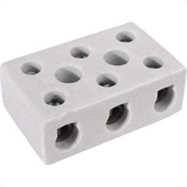 Imagem de Conector Porcelana Thompson 3 Polos - 06Mm Fixar - Kit C/10 Pecas - MA