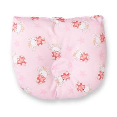 Imagem de Travesseiro de Bebê Anatômico Ursa Love Rosa - Miguel Baby