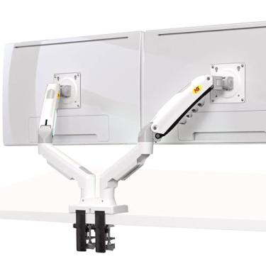 Imagem de NB North Bayou Suporte de mesa para monitor duplo, braço giratório para monitor de computador de movimento completo para duas telas de 17 a 27 polegadas com capacidade de carga de 4,4 ~ 9 kg para cada