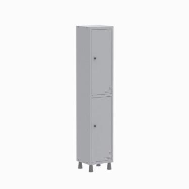 Imagem de Armário Guarda Volume Locker Roupeiro  de Aço 1 Vão 2 Portas GR301/2 L