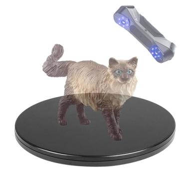 Imagem de Creality Suporte giratório de 20 cm, toca-discos portátil de rotação de 360° para scanner Creality 3D Raptor para impressão 3D Otter Raptor Ferret Ferret Pro, fácil digitalização de objetos pequenos e