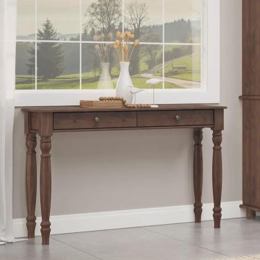 Imagem de Aparador 2 Gavetas e Pés Torneados Café Rubi Madeira Pinus - Finestra