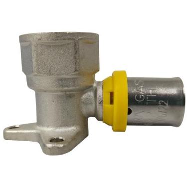 Imagem de Cotovelo Fêmea Flange Prensar Gás 20MMX3/4" Multicamada Sferagas Kit c