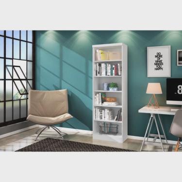 Imagem de Livreiro Qmovi com 6 Nichos Branco