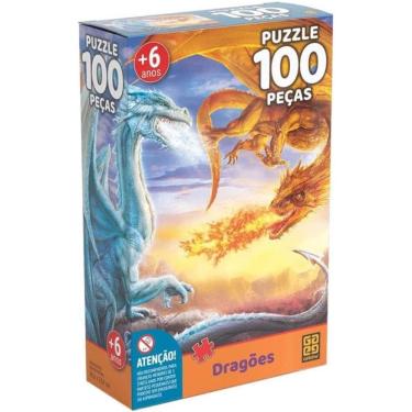 Imagem de Quebra-cabeça - 100 peças - Dragões