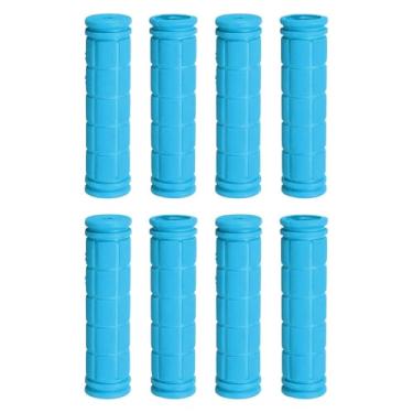 Imagem de HARFINGTON 4 Pegas de guidão de bicicleta antiderrapantes de borracha cogumelo para guidão de 7/20.3 cm para mountain road dobrável MTB BMX scooter cruiser triciclo cadeira de rodas, azul claro