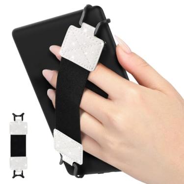 Imagem de MoKo Alça de mão de segurança para tablet Kindle eReaderFire de 6 a 8 polegadas, Kindle/Kobo/Voyaga/Lenovo/Sony Kindle E-Book, alça de mão elástica versátil e leve, suporte de dedo para o dedo, cinto