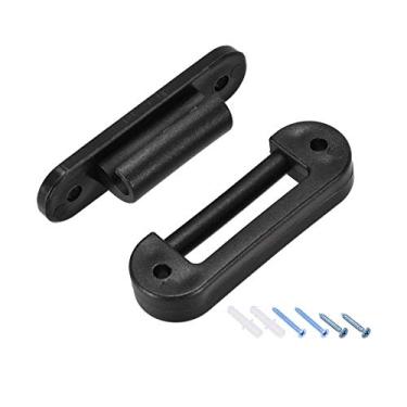 Imagem de Cabides de imagem removíveis da Uxcell, dobradiça invisível de 59 mm com parafusos para pendurar a moldura, 4 conjuntos (preto)