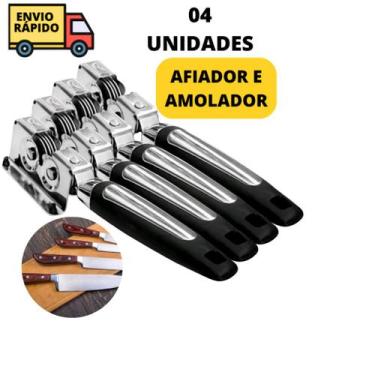 Imagem de Conjunto 04 Amoladores Afiador De Facas E Tesouras Profissional Com Ca
