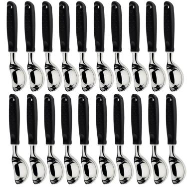 Imagem de Kit 20 Colheres Conchas para Açaí Sorvete Pegador Tramontina Zamak 21cm