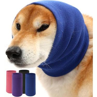 Imagem de UUREED Protetor de ouvido com capuz calmante para cães, proteção contra ruído, protetor de ouvido para hematoma, protetores de ouvido para banho, tempestades