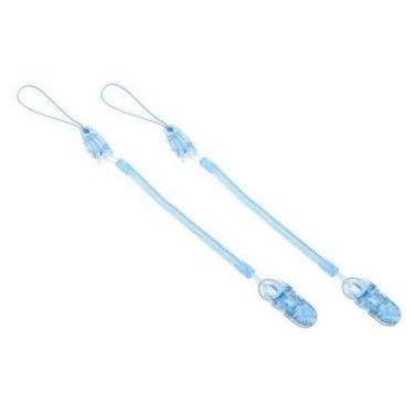 Imagem de Kit com 2 Prendedores de Chupeta Universal Mola - Layette Miami, Azul