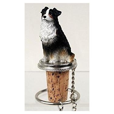 Imagem de Rolha de garrafa de vinho tricolor Australian Shepherd - DTB99E