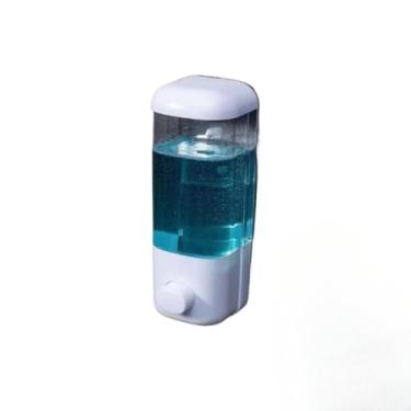 Imagem de Kit 1/2 Dispenser Automático Sabão Detergente Reservatório Produtos Limpeza Higiene Pessoal Banheiro Cozinha(1 Unidade/Branco 500ml)