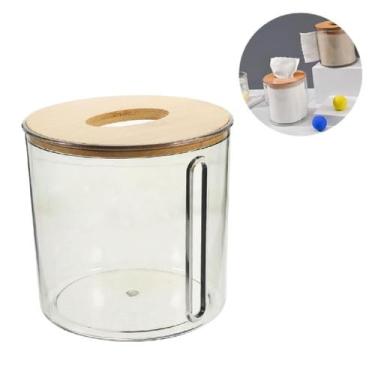 Imagem de Suporte Porta Papel Higienico Para Banheiro Com Tampa Bambu - Saz