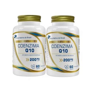 Imagem de 2X Coenzima Q10 200mg por porção 60caps Flora Nativa