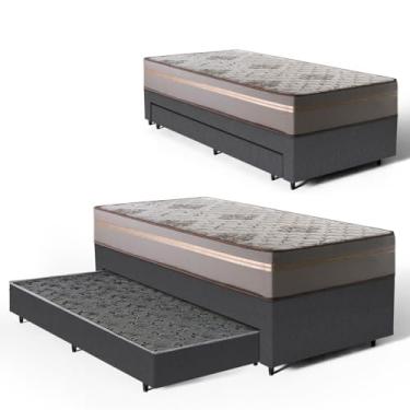 Imagem de Cama Box com Colchão de D33 Millenium One Face + Auxiliar de Espuma Unique Solteiro 88cm