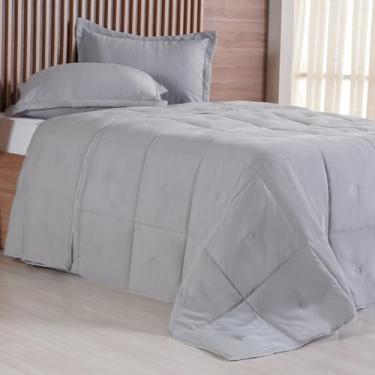 Imagem de Edredom Queen Toque de Plumas 260 Fios New 220x240cm Platina