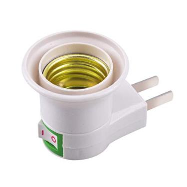 Imagem de LHIABNN Adaptador De Soquete Lâmpada E27 Com Interruptor, Conversor Tomada Plástico Padrão Parafuso Para Lâmpadas Domésticas (2 Pacotes)