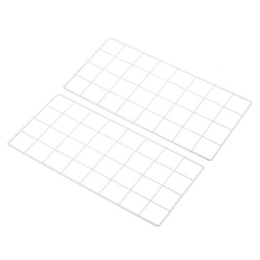 Imagem de PATIKIL Painel de grade de arame de 40,6 x 20,3 cm, pacote com 2 quadros de fotos, fotos, painéis de grade, organizador de pendurar na parede, painel decorativo para casa, escritório, casamento