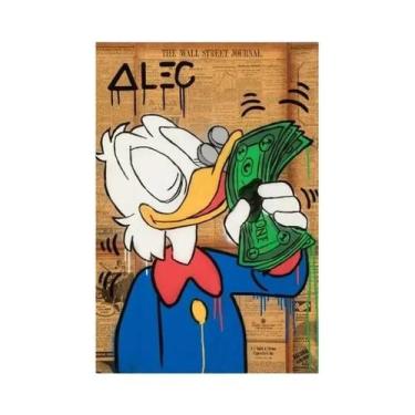 Imagem de Pintura Em Tela De Arte Grafite Do Pato Donald Decoração De Parede Par