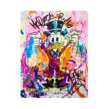 Imagem de Pintura Em Tela De Arte Grafite Do Pato Donald Decoração De Parede Par