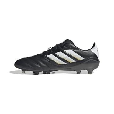 Imagem de adidas Tênis de futebol unissex Copa Icon II Firm Artificial Ground, Preto/branco/dourado metálico, 10 Women/9 Men