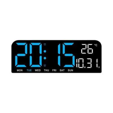 Imagem de Grande Relógio De Parede Digital LED Com Data De Temperatura, Contagem