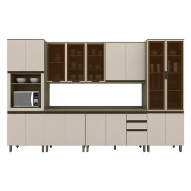 Imagem de Cozinha Completa Connect 6 Peças Duna-cristal Com Torre Quente 1 Forno E Cristaleira - Móveis Henn Duna-cristal