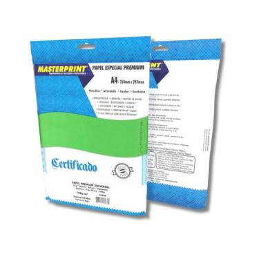 Imagem de Papel Offset Liso Diplomata Opaline A4 180g Verde 50 Folhas - Masterpr