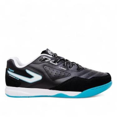 Imagem de Tenis Chuteira Futsal Topper Dominator Club V Juvenil, Preto, 35 BR