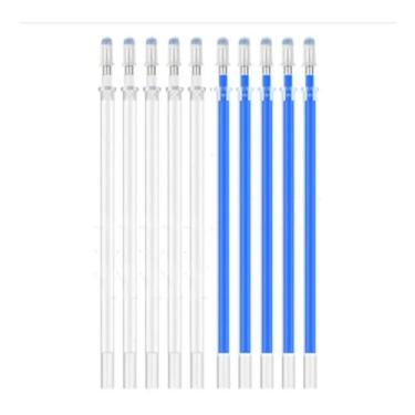 Imagem de Refil Caneta Mágica Fantasminha Tecido Apaga Calor Azul e Branco 10 Unidade na Cor Azul e 10 Unidade na Cor Branca Artesãos E Profissionais Que Necessitam De Marcações Temporárias