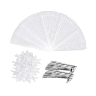 Imagem de IEUDNS Campânulas de jardim para plantas Bell Plant Covers Fácil de usar Transparente Mini Estufa Dobrável Ferramentas de jardinagem Bell Jar Cloche, 40 Peças