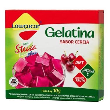 Imagem de Gelatina Stevia Lowçucar Plus Cereja 10g