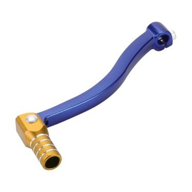 Imagem de INFINAUTO Alavanca de câmbio dobrável de motocicleta para Kayo T6 Alavanca de mudança de pedal de liga de alumínio Braço de alavanca azul Cabeça dourada com anel prateado