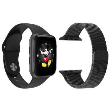 Imagem de Kit 1 Smartwatch Ld5 Preto + 1 Pulseira Extra Preta